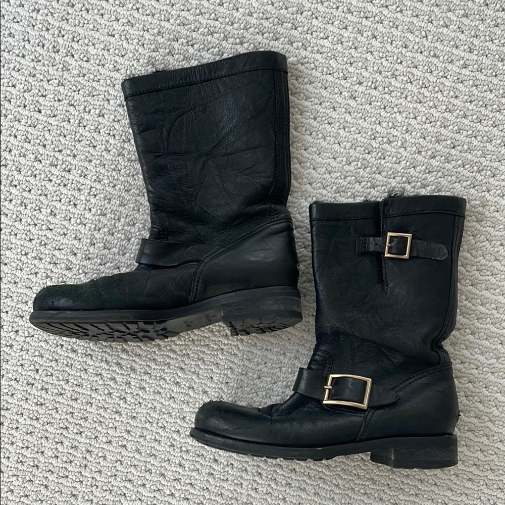 Jimmy Choo Moto Boot - Shearling Lined